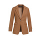 JANE STORY Classic Story Blazer Women's 2025 New Spring and Autumn Professional Wear Commuting High-end Suit Formal Top Caramel Color M