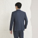 YOUNGOR suit men's double buckle side slit slim fit new business suit top wool stretch fabric shopping mall same style gray blue XL 180/100A