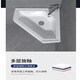 Triangular basin wash basin small apartment bathroom corner pedestal basin mini corner pedestal wash basin household D style pedestal basin + single cooling complete set + mirror 43X43