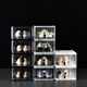 Fantasy thickened shoe box storage box transparent drawer-type shoe plastic shoe box shoe cabinet shoe storage box acrylic shoe box 31 points 5x21 points 5x13 points 5cm small size - white - 5 pieces