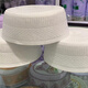 Difuxi Hui Hat New Men's Summer Thin Hat Hui Dome Hat Middle-aged and Elderly Men's Hat Embroidered Hat White as shown (7cm deep) 55 yards