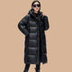 Markyinxiang Black Gold Long Men and Women Même veste super épaisse 2025 Hiver nord-est de la veste coréenne Veste à capuche lâche DH9276 Black L 120-140Jin [Jin est égal à 0,5 kg]