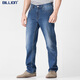 
BILLION summer jeans men's straight thin fast dry cool casual pants mid-waist and breathable and easy to care J19674 674 medium blue (76 inner length) 34 (2.67 feet)