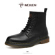 Minglang Mellen-Männerstiefel Neue britische Stil Retro bequemer lässiges High-Top-Herrenschuhe im Freien im Freien Anti-Rutsch-Dickdicke Martin Boots Black 42