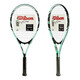 Wilson (Wilson) College-Studenten Anfänger Serie Fitness Big Patch Selbstvorteil mit Leitungsempfindlichkeit Aluminium-Legierungstraining Racket-Anfänger [Marca Green] 110 Patch 309G WR6172