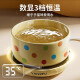 Huiyimu (Huiyimu) Température constante Chauffage Chat Cat Bol yogourt Machine Bol d'eau potable Bol en conserve en céramique d'alimentation en céramique Cat Bol de chat Disenseur numérique Affichage numérique à 3 vitesses PAD à température constante + 350 ml de lait jaune