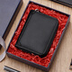 Monbers Real Cowhide Car Box Men's Anti-Demagnetization High-end Card Clip Ultra-Thin Anti-Theft Clip Card Clip Large Capacity Women's Card Clip Simple Black (12 Cards + 2 Functions)