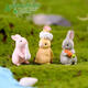 Moran Nuoer Geschenksimulation Mini Tier Kaninchen Ornament Doll Cartoon Micro Landschaft süße Kaninchen Geschenkbox Süße Kaninchenverzierung Großer Wert Zwölf Kaninchen Family Porträt Porträt