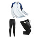 
DUBLS basketball uniforms for children long-sleeved boys and girls badminton uniforms autumn and winter running sports suits football uniform training uniforms class uniforms 9794 pink single top + 2307 single pants size 22 (recommended height 120-130cm)