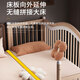 Fengmian baby splicing bed children's solid wood beech wood baby widened and high guardrails can be raised and lowered customized small bed spliced large bedside Hakade crystal version single bed 160x80cm