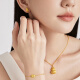 Chow Tai Fook Golden Wire Fulu Hulu Gold Pendientes Fútbol Fútbol Gold Pendientes (Tarifa de trabajo de 280) Alrededor de 2.75g EOF1381