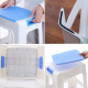 Haoer stool thickened adult household bench living room kitchen stackable plastic stool with handle large Nordic blue