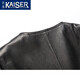 KAISER Leather Vest Men's 2025 Autumn and Winter New Genuine Leather Vest Men's Suit Vest Men's First Layer Cowhide Vest Vest Broken Size Black XL Suitable for 115-130 Jin Jin equals 0.5 kg