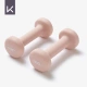 Keep color plastic dipping dumbbells for men and women home home fitness muscle shaping arms light weight cherry powder 1kg*2