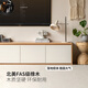 Genji Muyu solid wood TV cabinet modern back panel detachable white storage storage cabinet integrated log floor-standing TV cabinet 2m
