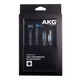AKG Ai Technology K374 U wired headphones with HIFI in-ear mobile phone line-controlled earbuds game karaoke voice K374U silver with mic