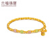 Liufu Jewelry Fuman Heirloom Foot Jin Ping An Xile Colored Craft Gold Bracelet with Rope Priced B01G0001DS 10.28 grams (including labor cost 1429 yuan)
