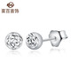 Caibai Jewelry Platinum Earrings Pt950 Fashionable Simple Earrings Women's Earrings Price BJ Platinum About 1.12g