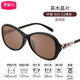Jingle natural A-grade crystal stone glasses for women, mom sunglasses, middle-aged and elderly personalized sunglasses, sun protection eye protection sunglasses [model style - middle frame] 825-C4 brown