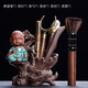 Tang Feng Six Gentlemen Tea Ceremony Accessories Household Pot Pen Tea Needle Zen Little Monk Ornaments Ceramic Tea Cistern Hanmei Zen Tea Cistern + Pinsheng Accessories