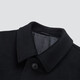 Ding Bronze Wool Mabe Men's Pure Wool Over-Knee Mound Men d'âge Men d'âge Business Casual Long Wool Automne et hiver Nouveau produit noir 185