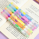 Wenduo 12 Color Highlighter Doppelkopfmarker Hochwertige Marker-Grundschule Schülern Schreibschüler.