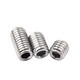 Guwanji 304 stainless steel set screw concave end tightening machine rice cup tail headless hexagonal screw Kimi top screw screw M5x10 50 pieces