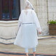 Jetta Erwachsene Regenmantel Lange Männer und Frauen im Freien modische Slim Rain Coat Poncho Jacket Wanderung und Bergsteigerin einzelnes Paar fischend durchscheinend TPU Regenmantel weiß (weiblich)