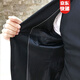 卡度顿 西服套装男三件套职业正装商务修身西装外套新郎伴结婚毕业礼服 黑色2扣【西服+西裤+衬衫】 L【105-110斤】+7件礼品