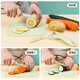 Bethes stainless steel fruit knife set portable cutting board chopping board peeling knife set dormitory fruit cutting 3-piece set