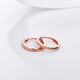 Ming brand jewelry 18K gold earrings for women, colored gold rose gold plain hoop mosaic earrings CSH0170 pricing 18K gold earrings, about 0.94-1.19 grams