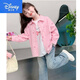 Disney Girls Autumn Jacket 2025 New Children's Clothes Little Girls Autumn Cotton Shirt Cardigan Children's Spring and Autumn Shirt Pink Printed Shirt 140