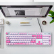 Logitech K845 Механическая клавиатура Проводная клавиатура Клавиатура полноразмерная игра клавиатуры Электронная книга Светящаяся клавиатура Куриная Клавиатура DIY Keycap Дар День Святого Валентина K845 [Lollipop Girl]-красная ось