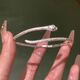 Mobius ring on the runaway princess bow bell bracelet women's opening adjustable best friend bracelet temperament jewelry M1479 double ring blessing bracelet 1 package
