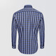 Mailyard/Melya Langarmes Hemd reine Baumwollgeschäftsmodes-Hemd Casual Plaid Long Futter 679 Blaues graues Netz M/40s