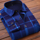 Camisa cálida de hombres modales con camisa de manga larga a cuadros de terciopelo tendencia informal de mediana edad y ancianos padre padre HB677 (con estilo de terciopelo) 4xl adecuado para 180 Jin [Jin equivale a 0.5 kg]-200 Jin [Jin equivale a 0.5 kg]