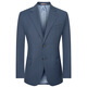 Angel Bird Men's Suit (Top) Wool Straight Single Slit Fragrance Suit KEBB246030U Blue 52B