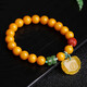 XIANGZHENFU JEWELRY amber raw stone beeswax bracelet female DIY Ruyi beeswax chicken fat yellow full honey bracelet 8mm