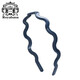 Royal sasa Korean acrylic candy color hair hoop wavy hair headband simple broken hair hairpin women's face wash navy blue NB