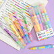 Wenduo 12 Color Highlighter Doppelkopfmarker Hochwertige Marker-Grundschule Schülern Schreibschüler.