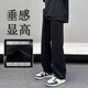 卡图弛 潮牌vintage牛仔裤男春夏季宽松直筒裤美式高街长裤休闲阔腿裤子 黑色【常规款】 L 【建议110-125斤】