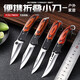 OPPEIN Folding Fruit Knife Household Knife Stainless Steel Sharp Fruit Knife Outdoor Hand Knife Multifunctional Portable Knife Hand Knife with Tail Ring