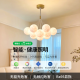 大观园月球泡泡灯客厅吊灯温馨卧室书房餐厅吊灯卡通星球灯广东中山灯具 9734金色13头-三色-白球15cm大球