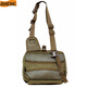 
LooYoo A13 Military Fan Outdoor Tactical Saddle Bag Shoulder Bag Sports and Casual Chest Bag Handheld Multifunctional Bag 1050D Nylon Khaki