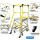
Stable and endurance Hercules ladder aluminum alloy platform ladder mobile cargo elevator single-sided herringbone ladder climbing ladder FS13592 four-step ladder 2 meters