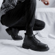 Botas de trabajo de motocicleta de otoño de KGV Martin Boots para hombres zapatos de cuero de alta mejora de estilo británico a mitad de la altura de los hombres.