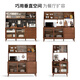 
Genji Wooden solid wood sideboard modern simple tea cabinet kitchen storage cabinet cupboard Nordic household wine cabinet 1.8 meters combined sideboard hole board seat + rail double door