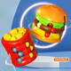 Weilida Rubik's Cube Children de 1 a 3 años de edad francesa Niños de papas fritas Rubik's Cube Fingertip Spindle Toy Magic Bean Focus Hamburger Finger Gyro Cube 6 cuentas de color [Modelo de bebidas puede modelar]