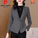 Pierre Cardin (pierre cardin) blazer women's spring, autumn and winter 2025 new style small fragrant style versatile fashionable temperament top Houndstooth XL 110-120Jin Jin equals 0.5 kg