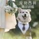 Shiganu dog handsome suit dress wedding photo pet dress fake two-piece suit Internet celebrity Corgi Shiba Inu British gray L recommended 613Jin [Jin equals 0.5 kg]